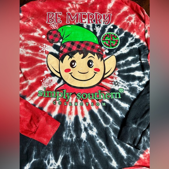 Simply Southern Christmas Tie Dye Large - Picture 1 of 5